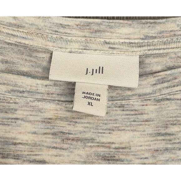 J Jill Long-Sleeve Shirttail Tee Size XL Gray Heathered - Picture 2 of 4